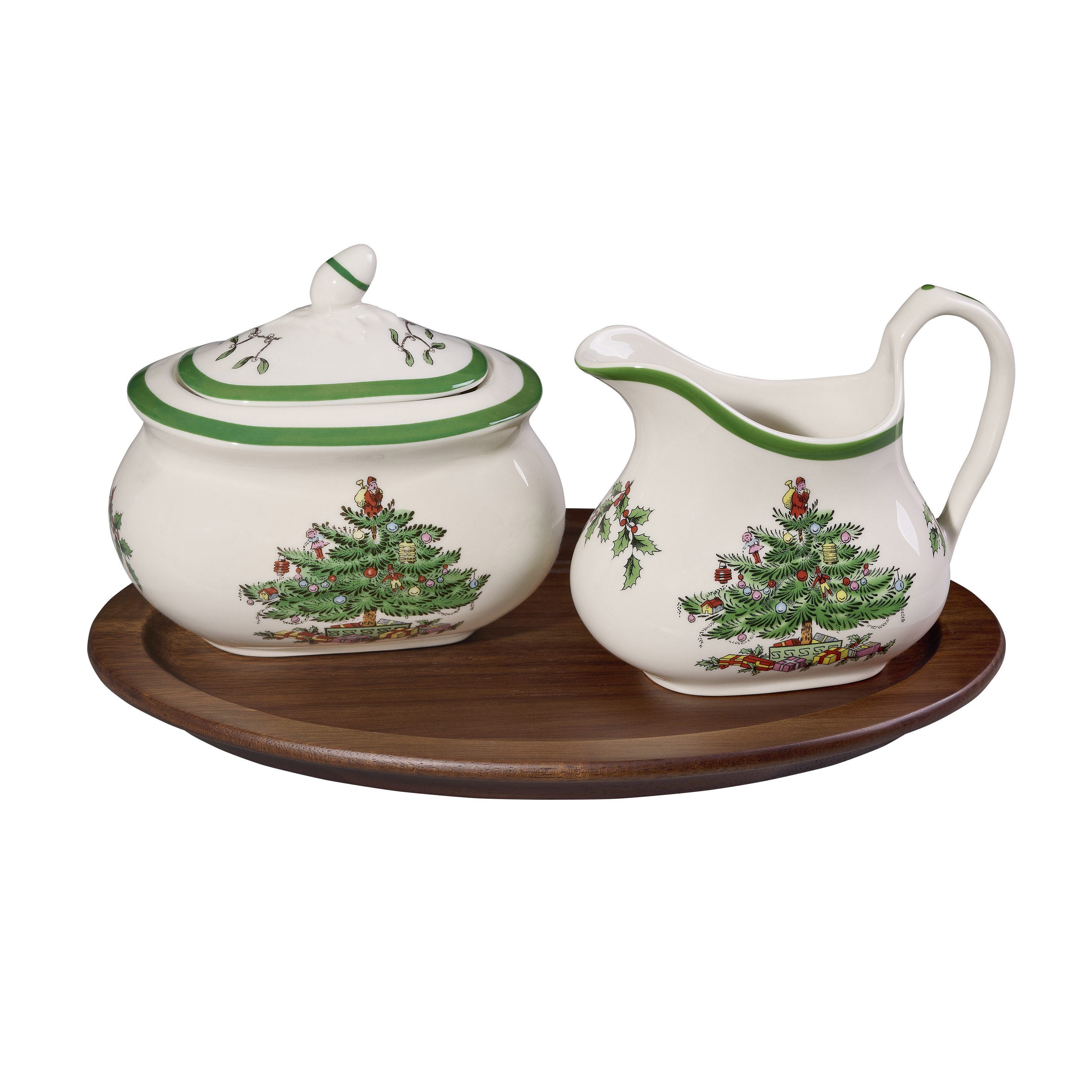 Christmas Tree 3 Piece Sugar and Creamer Set image number null